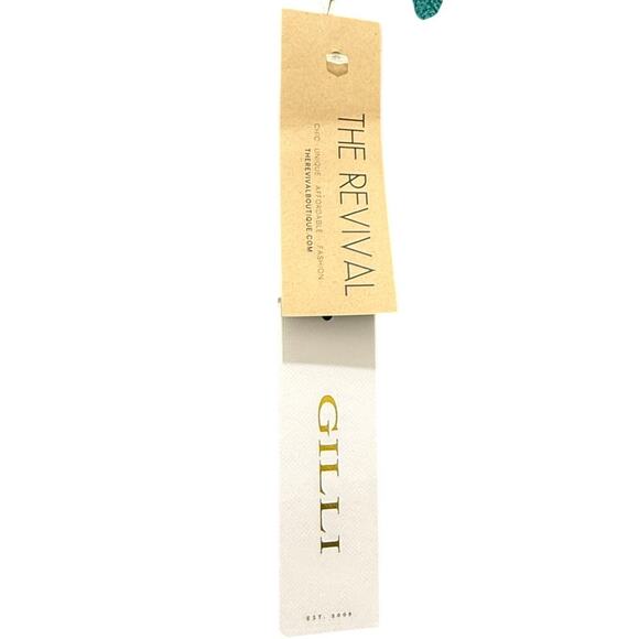 Gilli Satin Look Emerald Green Faux Wrap Midi Dress Size M New With Tags - Picture 5 of 7